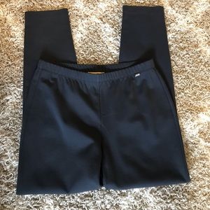 St. John Women's Gray Pull On Elastic Waist Side Stretch Pants Size M